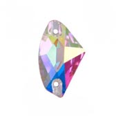 Varrható kő AB és Neon színekben méret: 19x12mm - CRYSTAL AB (001 AB)